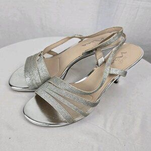 Touch Of Nina Elegant Silver Strappy 3' Heels